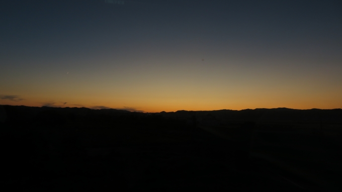 鉄道乗車記録の写真:車窓・風景(3)        「夕焼け。」