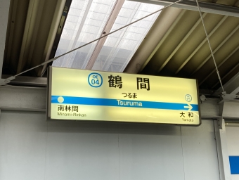 鶴間駅 写真:駅名看板