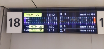 東京駅から名古屋駅:鉄道乗車記録の写真