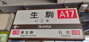 生駒駅から大和西大寺駅:鉄道乗車記録の写真