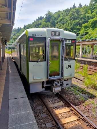 越後川口駅から戸狩野沢温泉駅の乗車記録(乗りつぶし)写真