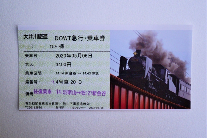 鉄道乗車記録の写真:きっぷ(10)     「機関車トーマス往復乗車券」