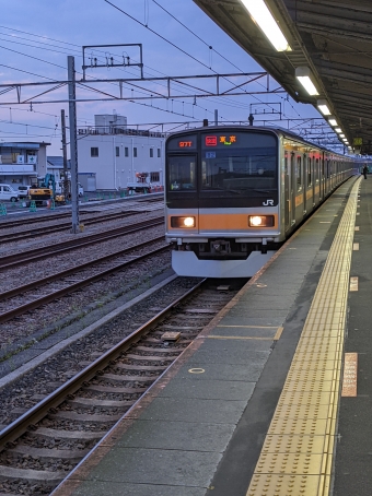 高尾駅から東京駅の乗車記録(乗りつぶし)写真