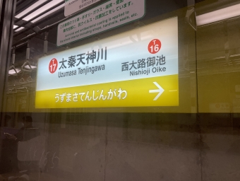太秦天神川駅から烏丸御池駅の乗車記録(乗りつぶし)写真