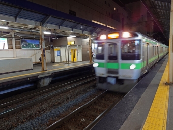 新札幌駅から白石駅の乗車記録(乗りつぶし)写真