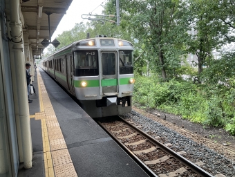 南千歳駅から苫小牧駅の乗車記録(乗りつぶし)写真