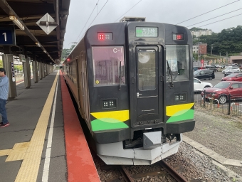 室蘭駅から東室蘭駅の乗車記録(乗りつぶし)写真