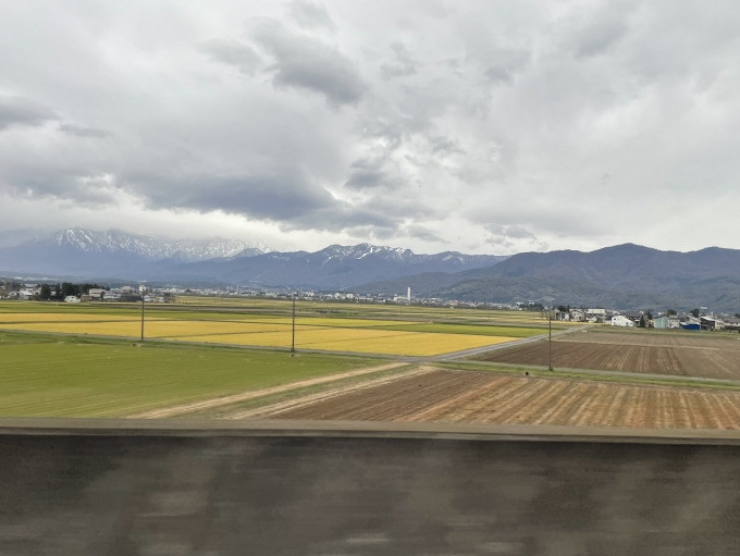 鉄道乗車記録の写真:車窓・風景(3)        「妙高山は雪化粧してました。」