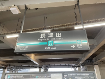 長津田駅 写真:駅名看板