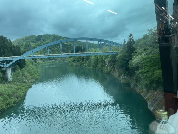 鉄道乗車記録の写真:車窓・風景(4)        「第7只見川橋梁から」