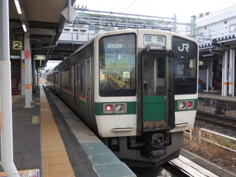 米沢駅から庭坂駅の乗車記録(乗りつぶし)写真