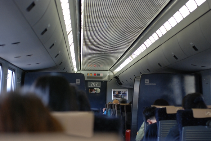 鉄道乗車記録の写真:車内設備、様子(1)     「凄まじい乗車率でした。」