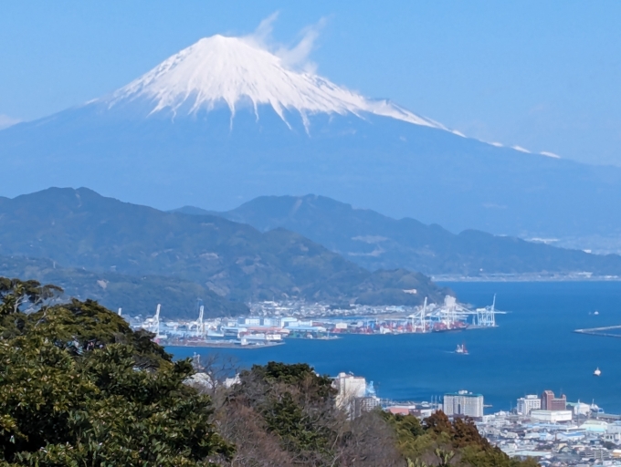 鉄道乗車記録の写真:旅の思い出(1)     「日本平からの富士山」