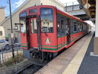 会津若松駅から西若松駅の乗車記録(乗りつぶし)写真