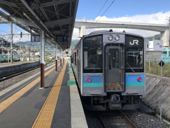 岡谷駅から塩尻駅の乗車記録(乗りつぶし)写真
