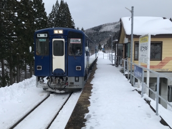 阿仁合駅から阿仁マタギ駅の乗車記録(乗りつぶし)写真
