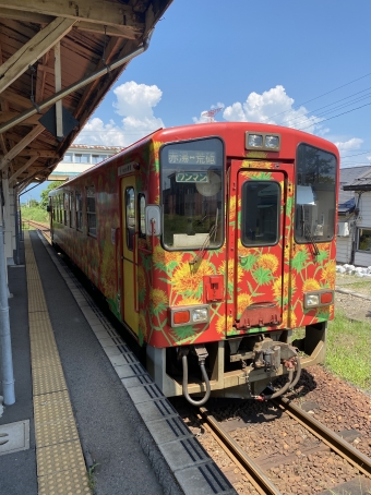 今泉駅から赤湯駅の乗車記録(乗りつぶし)写真