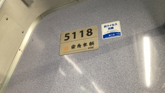 武蔵小杉駅から多摩川駅の乗車記録(乗りつぶし)写真