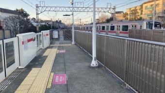 多摩川駅から田園調布駅の乗車記録(乗りつぶし)写真