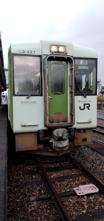 十日町駅から豊野駅の乗車記録(乗りつぶし)写真