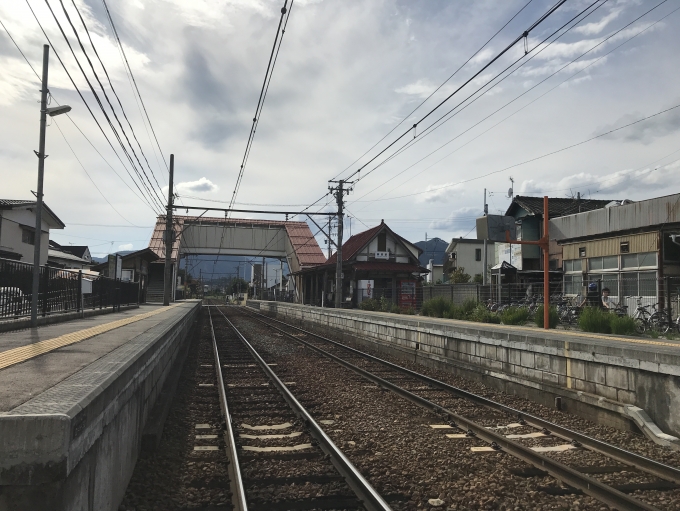 鉄道乗車記録の写真:駅舎・駅施設、様子(2)        「桐原駅全景」