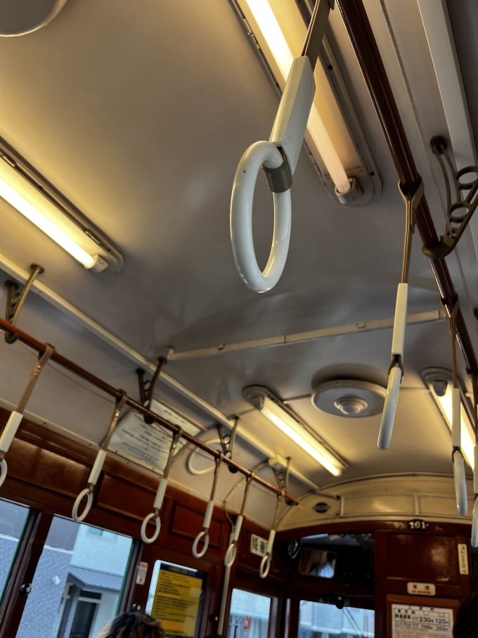 鉄道乗車記録の写真:車内設備、様子(21)        「蛍光灯の型だけど、白熱灯？
何か暗いし。」