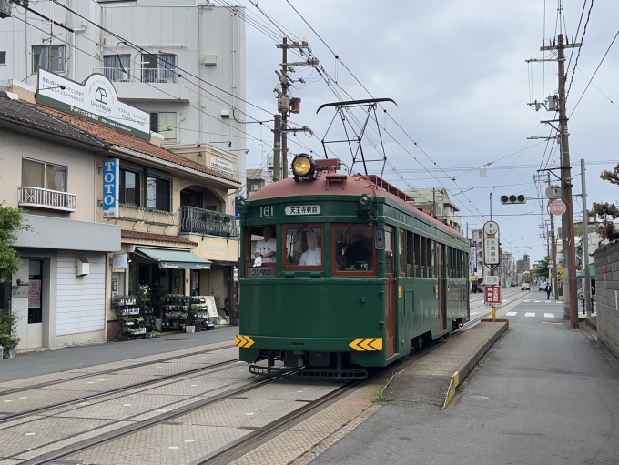 鉄道乗車記録の写真:乗車した列車(外観)(24)        「姫松停留所で下車。」