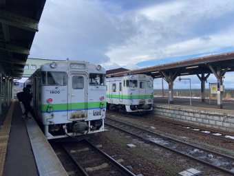 七飯駅から長万部駅の乗車記録(乗りつぶし)写真