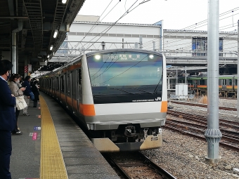 拝島駅から新宿駅の乗車記録(乗りつぶし)写真