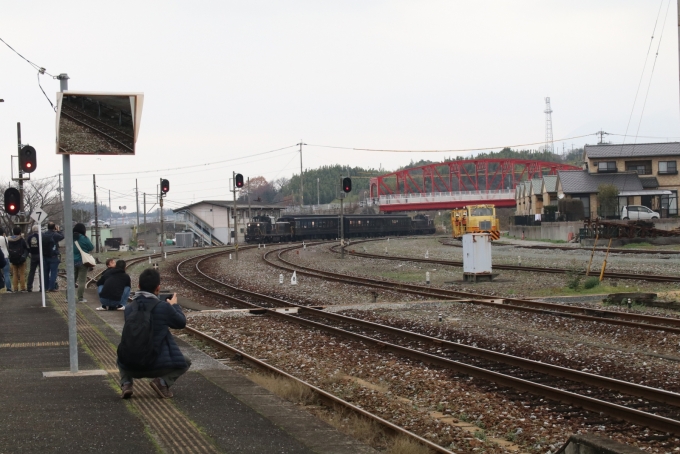 鉄道乗車記録の写真:列車・車両の様子(未乗車)(7)        「田川後藤寺駅で乗換待ちをしていたら、「DL人吉」が現れました！」