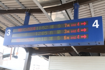 別府駅から小倉駅の乗車記録(乗りつぶし)写真