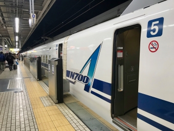 静岡駅から新大阪駅の乗車記録(乗りつぶし)写真