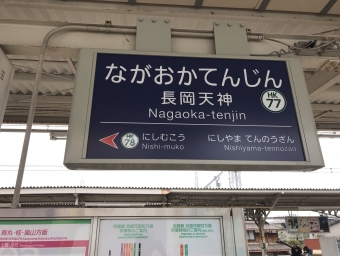 長岡天神駅から松尾大社駅の乗車記録(乗りつぶし)写真