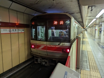 赤坂見附駅から新宿駅の乗車記録(乗りつぶし)写真