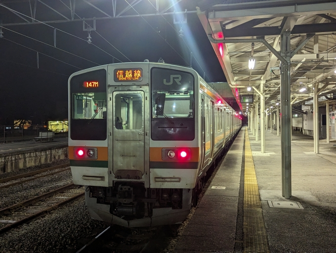 鉄道乗車記録の写真:乗車した列車(外観)(1)        「信越本線
JR東日本211系・213系一般形電車」