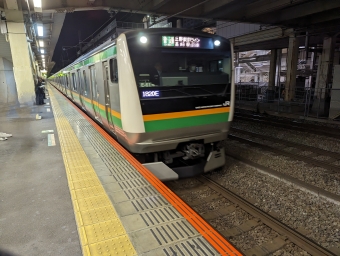 平塚駅から川崎駅の乗車記録(乗りつぶし)写真