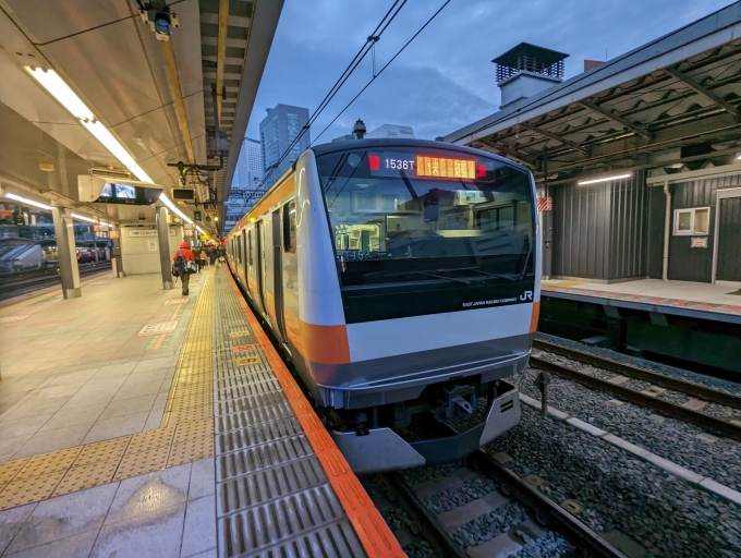 鉄道乗車記録の写真:乗車した列車(外観)(1)        「中央線快速電車
JR東日本E233系一般形電車」