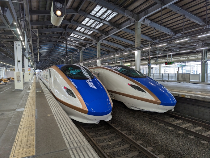 鉄道乗車記録の写真:乗車した列車(外観)(1)          「上越新幹線
JR東日本・西日本E7系／W7系新幹線」