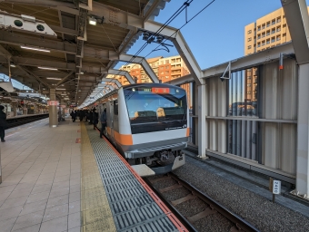 立川駅から国立駅の乗車記録(乗りつぶし)写真