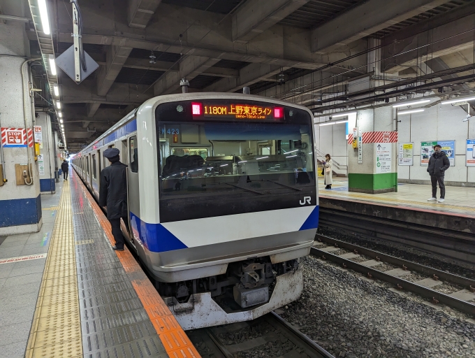 鉄道乗車記録の写真:乗車した列車(外観)(1)          「上野東京ライン(常磐線快速電車～東海道線)」