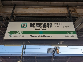 武蔵浦和駅 写真:駅名看板
