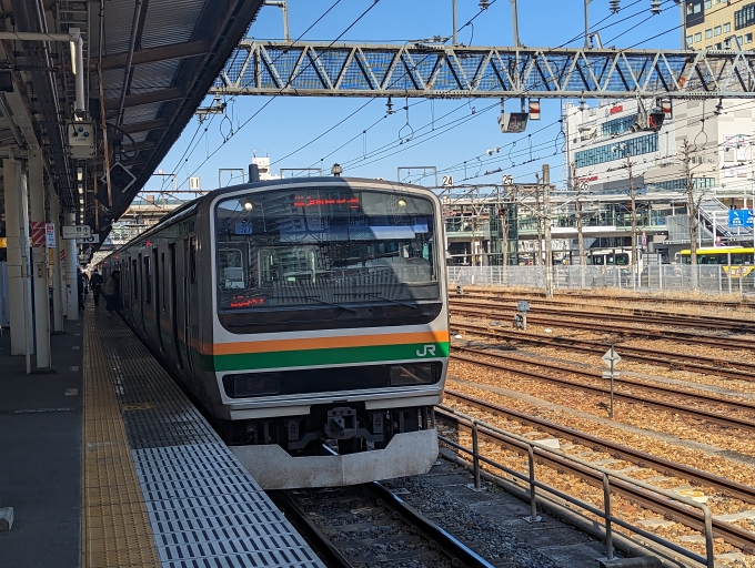 鉄道乗車記録の写真:乗車した列車(外観)(1)          「湘南新宿ライン(宇都宮線～横須賀線)」