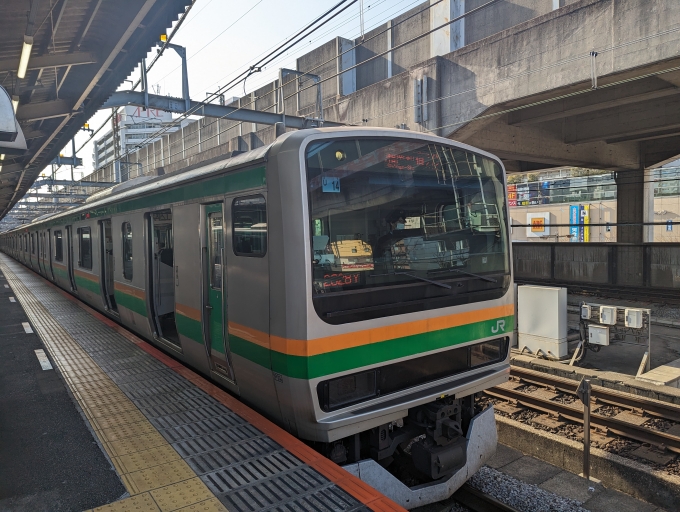 鉄道乗車記録の写真:乗車した列車(外観)(1)          「湘南新宿ライン(東海道線～高崎線)」
