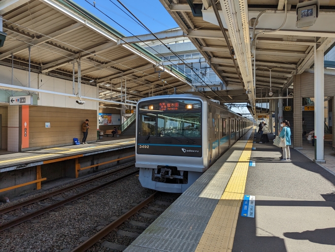 鉄道乗車記録の写真:乗車した列車(外観)(1)        「小田急多摩線
小田急3000形（2代目）」