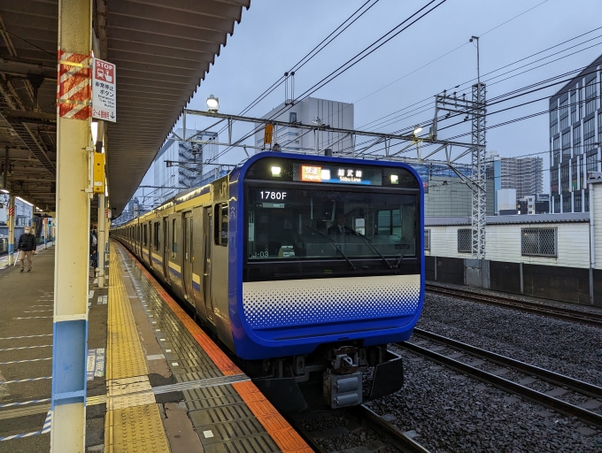 鉄道乗車記録の写真:乗車した列車(外観)(1)          「E235系一般形電車」