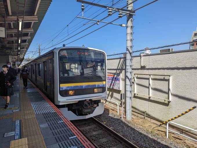 鉄道乗車記録の写真:乗車した列車(外観)(1)        「209系一般形電車」