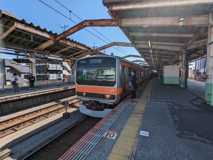 鉄道乗車記録の写真:乗車した列車(外観)(1)        「209系一般形電車」