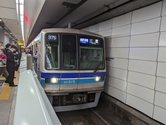 大手町駅から飯田橋駅の乗車記録(乗りつぶし)写真