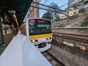 飯田橋駅から代々木駅の乗車記録(乗りつぶし)写真