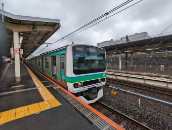 東京駅から三河島駅の乗車記録(乗りつぶし)写真